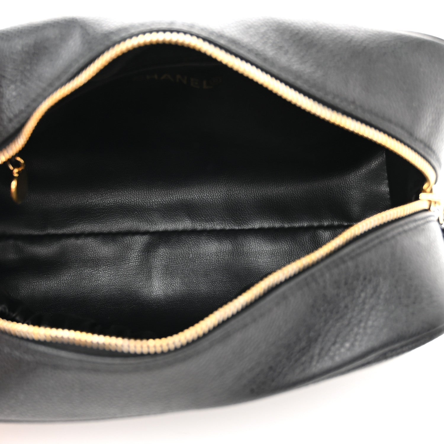 Chanel Caviar Timeless CC Cosmetic Pouch Bag Black 5 of 13