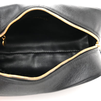 Chanel Caviar Timeless CC Cosmetic Pouch Bag Black 5 of 13