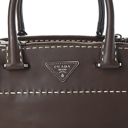 Prada City Calf Small Stitched Twin Pocket Tote Cacao White 16 of 16