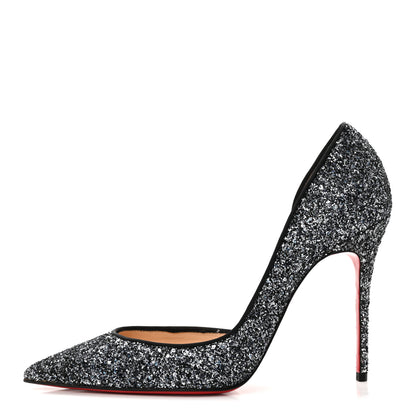 Christian Louboutin Glitter Dragonfly Iriza 100 Pumps 38 Black 1 of 8