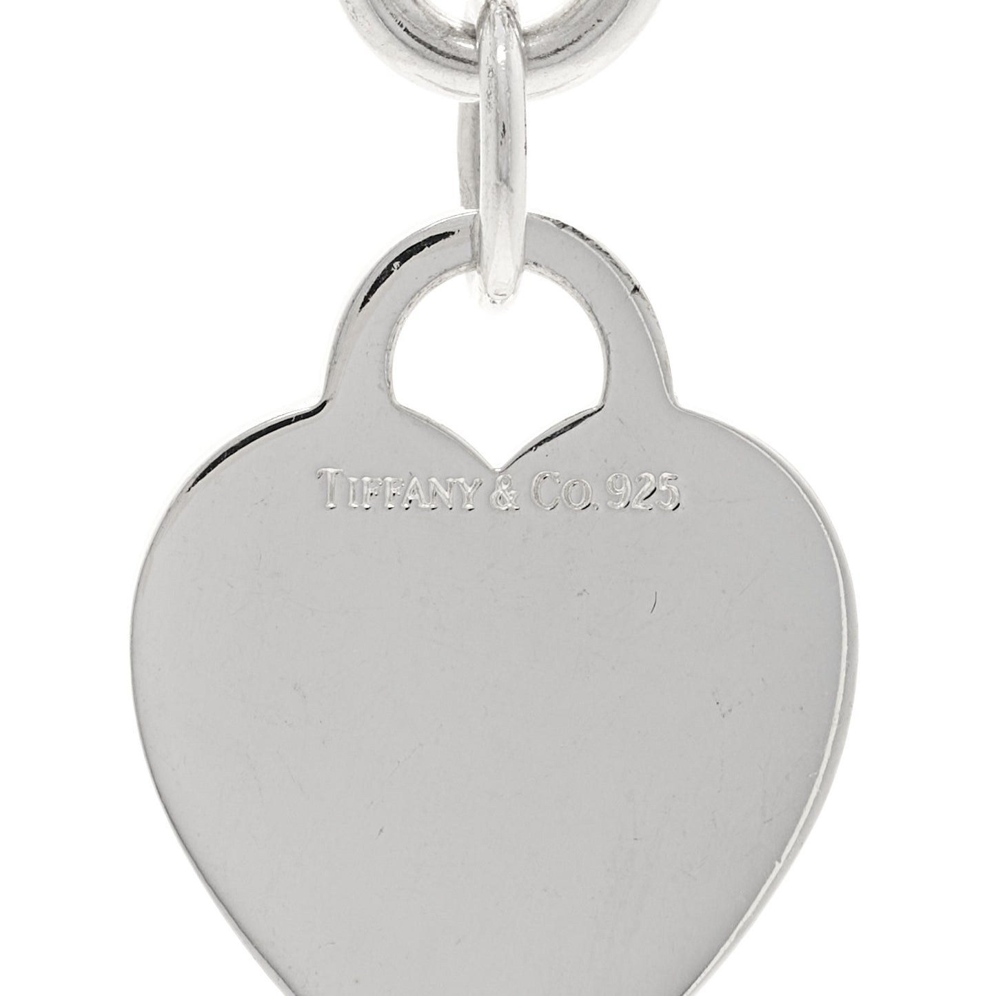 Sterling Silver Heart Tag Pendant Necklace