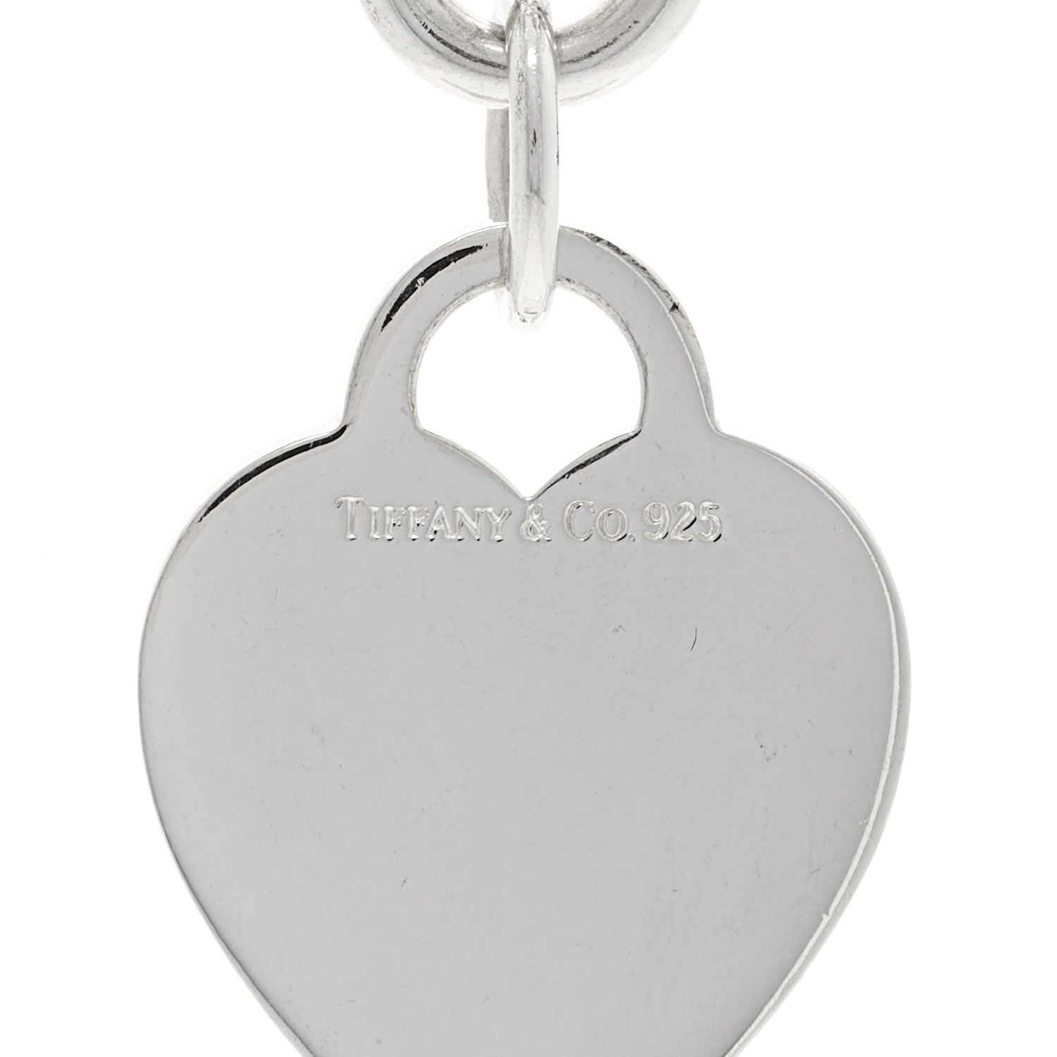 Tiffany Sterling Silver Heart Tag Pendant Necklace 4 of 5