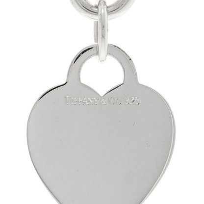 Tiffany Sterling Silver Heart Tag Pendant Necklace 4 of 5