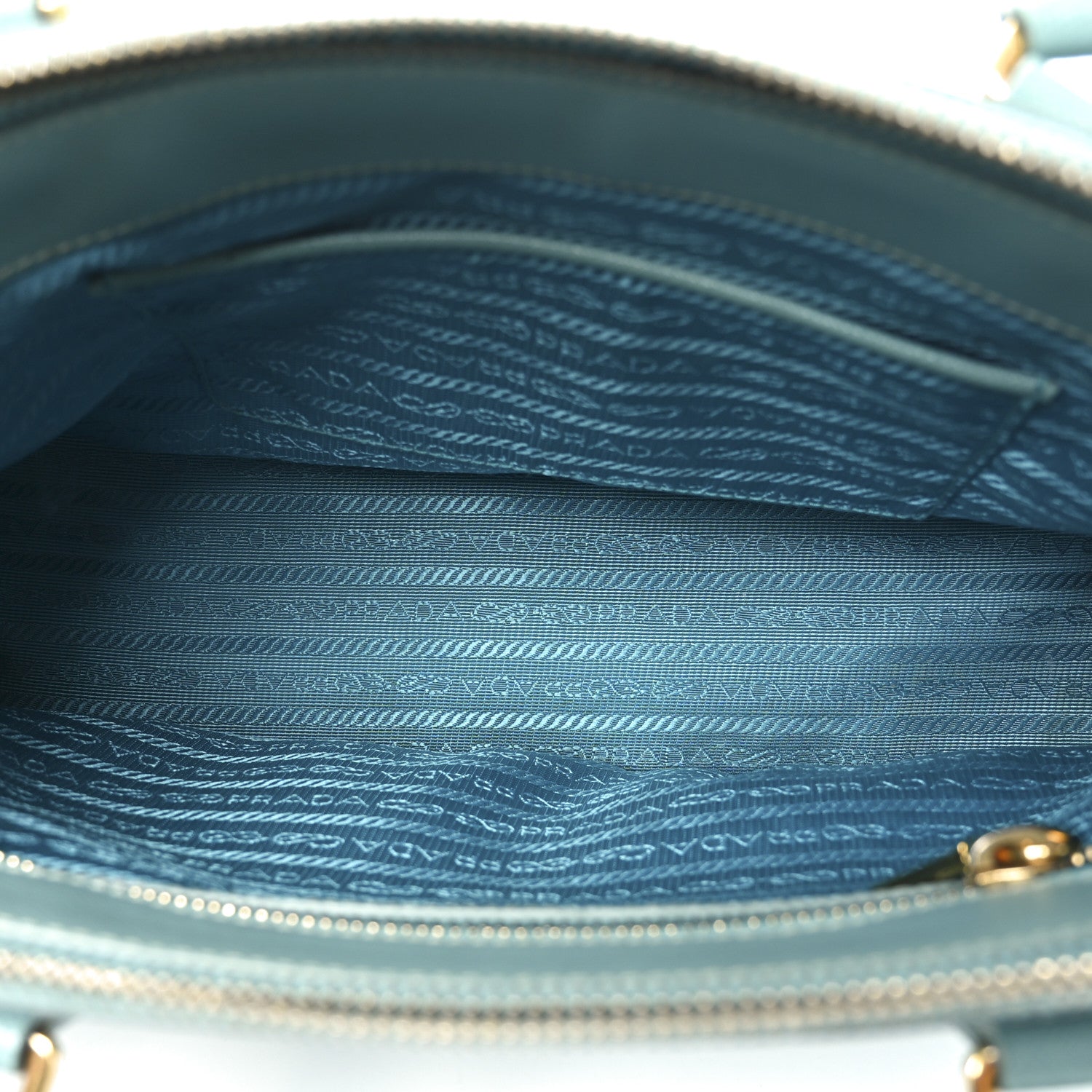 Prada Saffiano Lux Galleria Small Double Zip Tote Turchese 5 of 10