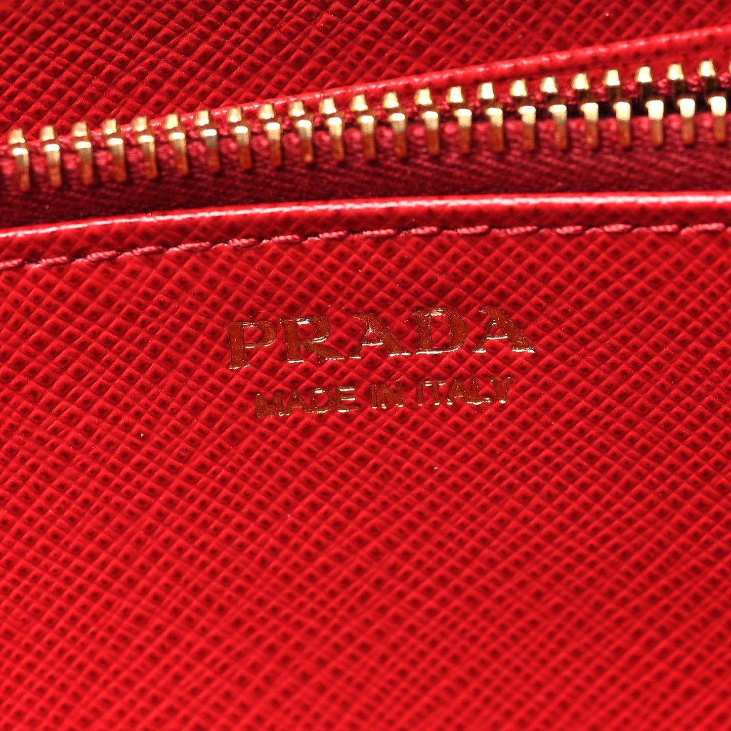 Saffiano Metal Zip Around Wallet Fuoco