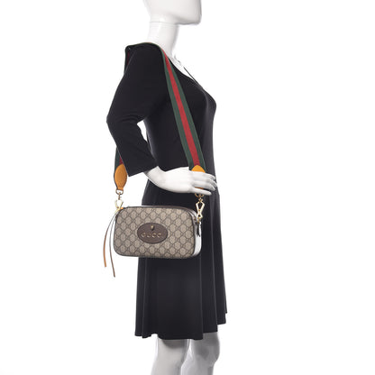 Gucci GG Supreme Monogram Web Neo Vintage Shoulder Bag Beige New Acero Crop 2 of 11