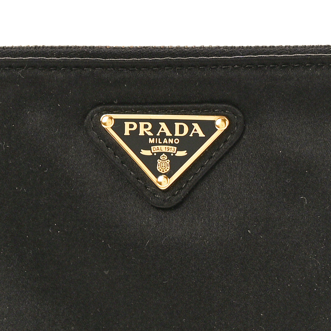 Prada Tessuto Nylon Saffiano Wristlet Black 8 of 8