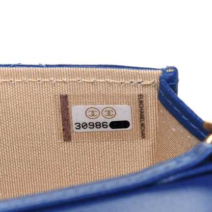 Chanel Lambskin Quilted Pearl Crush Clutch With Chain Blue 8 of 12