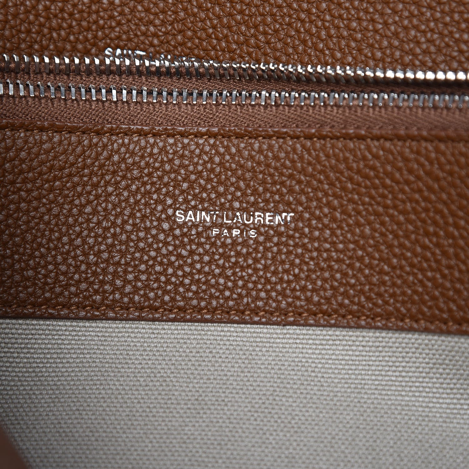 Saint Laurent Grained Calfskin Small Supple Sac De Jour Moka 7 of 9