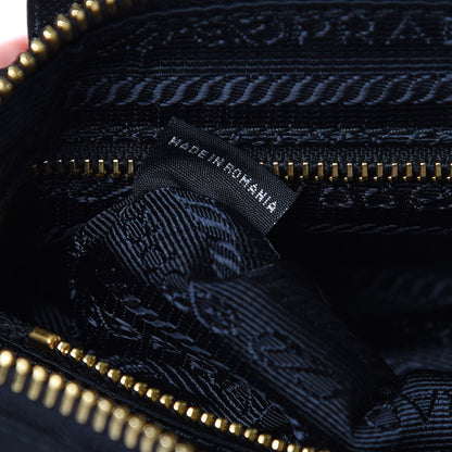 Prada Tessuto Nylon Saffiano Crossbody Bag Black 7 of 9