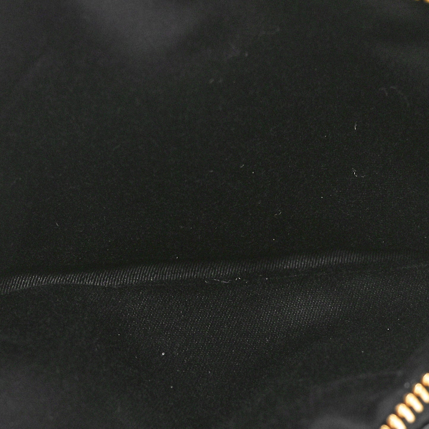 Nappa Matelasse Double Zip Pochette Clutch Black