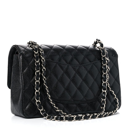 Chanel Caviar Quilted Medium Double Flap Black 3 of 12