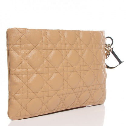 Christian Dior Coated Canvas Panarea Medium Flat Pouch Natural 3 of 16