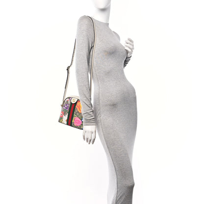 Gucci GG Supreme Monogram Flora Web GG Small Ophidia Dome Shoulder Bag White 2 of 16