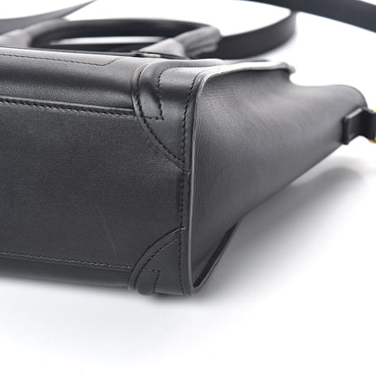 Celine Smooth Calfskin Nano Luggage Black 9 of 10