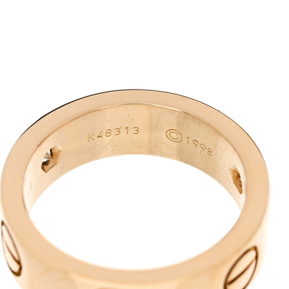 Cartier 18K Yellow Gold 3 Diamond 5.5mm LOVE Ring 48 4.5 6 of 6
