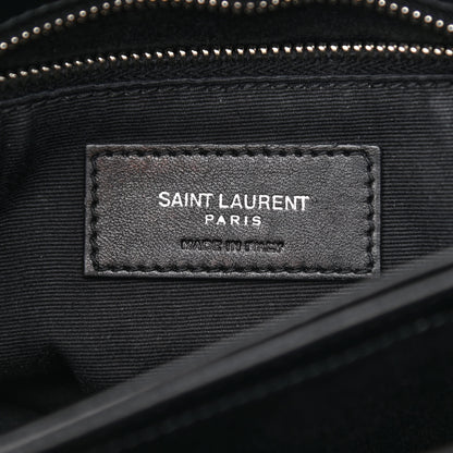 Saint Laurent Calfskin Y Quilted Monogram Toy Loulou Crossbody Bag Black 7 of 11