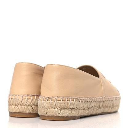 Chanel Lambskin CC Espadrilles 36 Beige Black 4 of 9