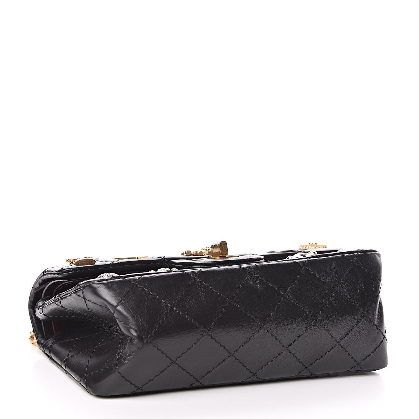 Aged Calfskin Lucky Charms 2.55 Reissue 224 Flap Black