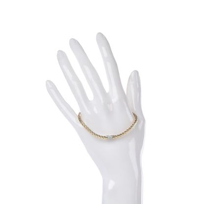 John Hardy 18K Yellow Gold Diamond 3.5mm Classic Chain Bracelet 2 of 5