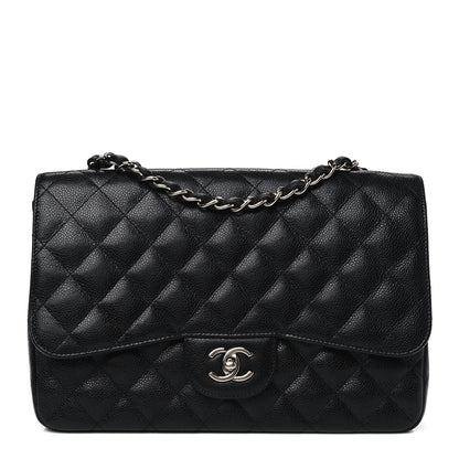 Chanel Caviar Quilted Jumbo Single Flap Black 1 of 9
