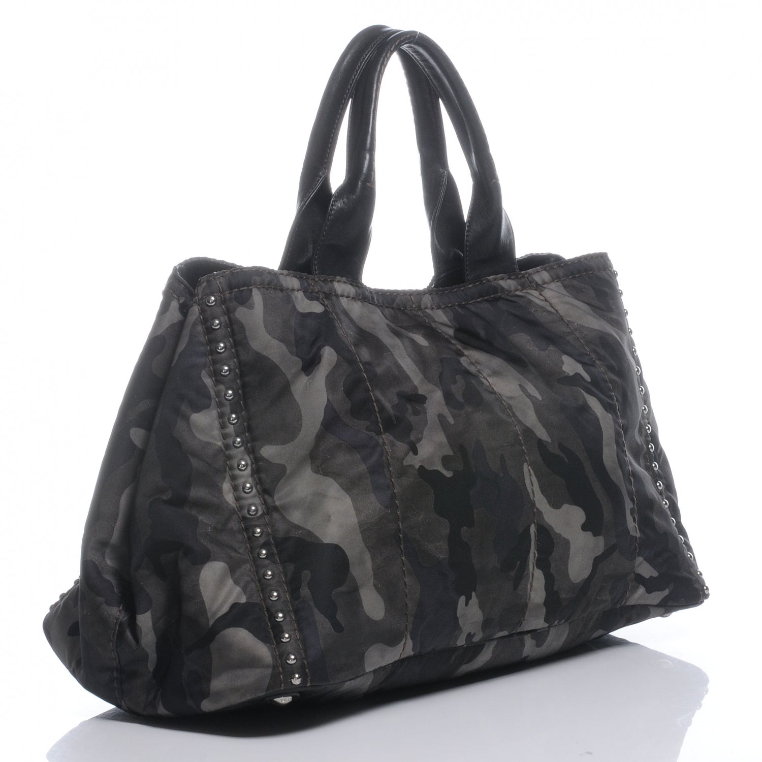 Prada Tessuto Nylon Camouflage Tote Fumo 4 of 9