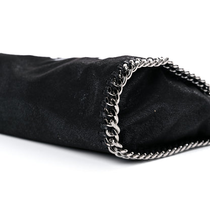 Stella McCartney X ED CURTIS Shaggy Deer Logo Embroidered Mini Falabella Fold Over Tote Black 9 of 9