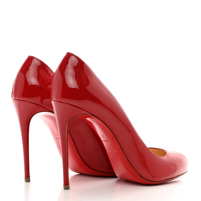 Christian Louboutin Patent Fifille 100 Pumps 38 Flamenco 4 of 9