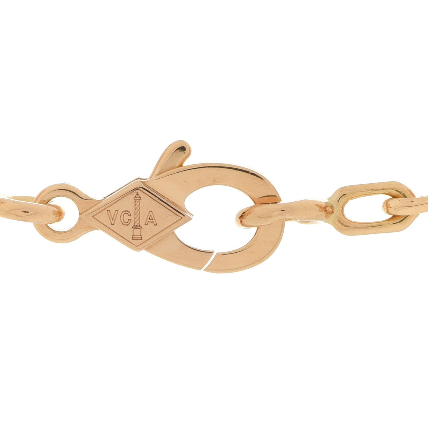 18K Yellow Gold Carnelian 5 Motifs Vintage Alhambra Bracelet