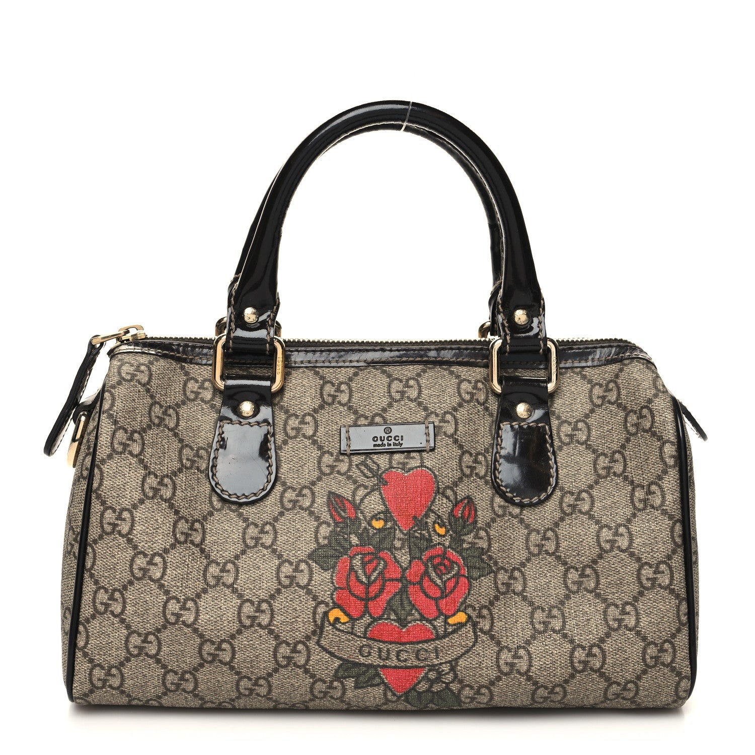 Gucci GG Plus Monogram Tattoo Heart Small Joy Boston Dark Brown 1 of 13