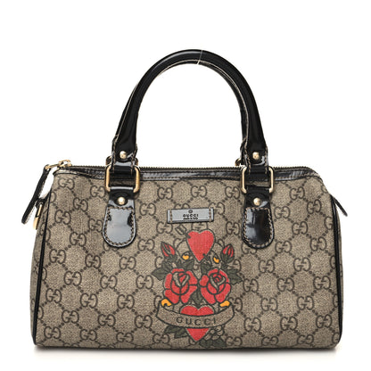 Gucci GG Plus Monogram Tattoo Heart Small Joy Boston Dark Brown 1 of 13