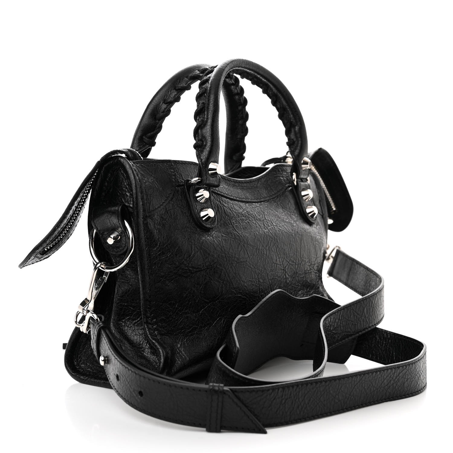 Balenciaga Agneau Classic Silver Hardware Mini City Black 3 of 9