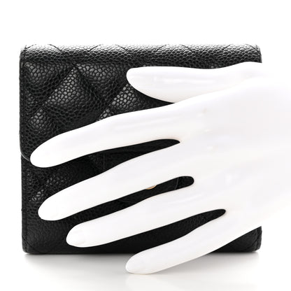 Chanel Caviar Quilted Compact Flap Wallet Black 2 of 9