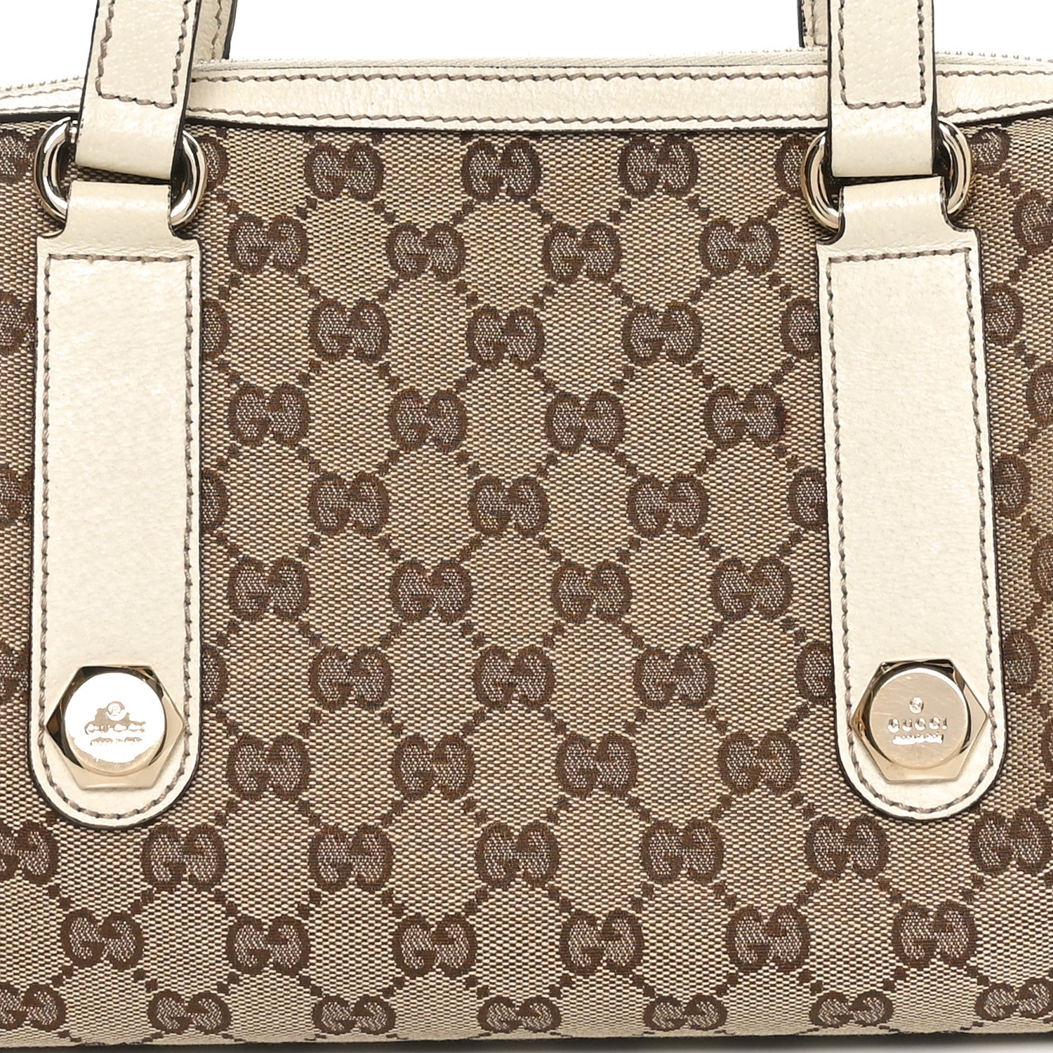 Gucci Monogram Small Charmy Boston White 8 of 10