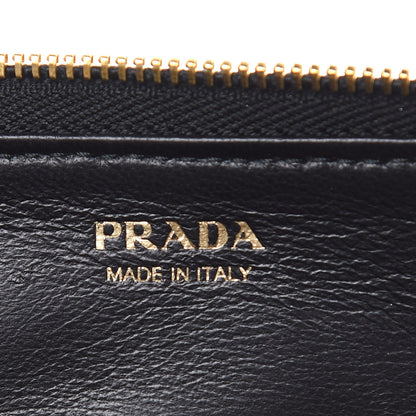 Prada Saffiano Metal Zip Around Key Holder Black 6 of 6