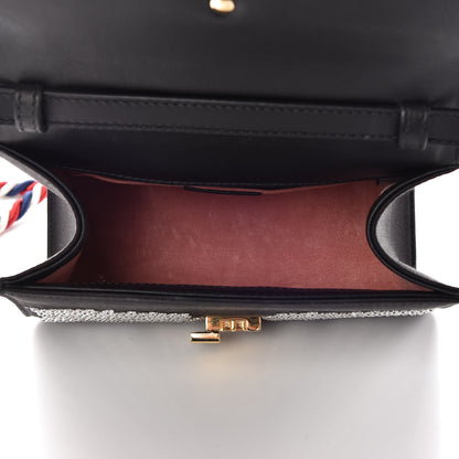 Gucci Satin Crystal Mini Sylvie Top Handle Bag Black 5 of 8