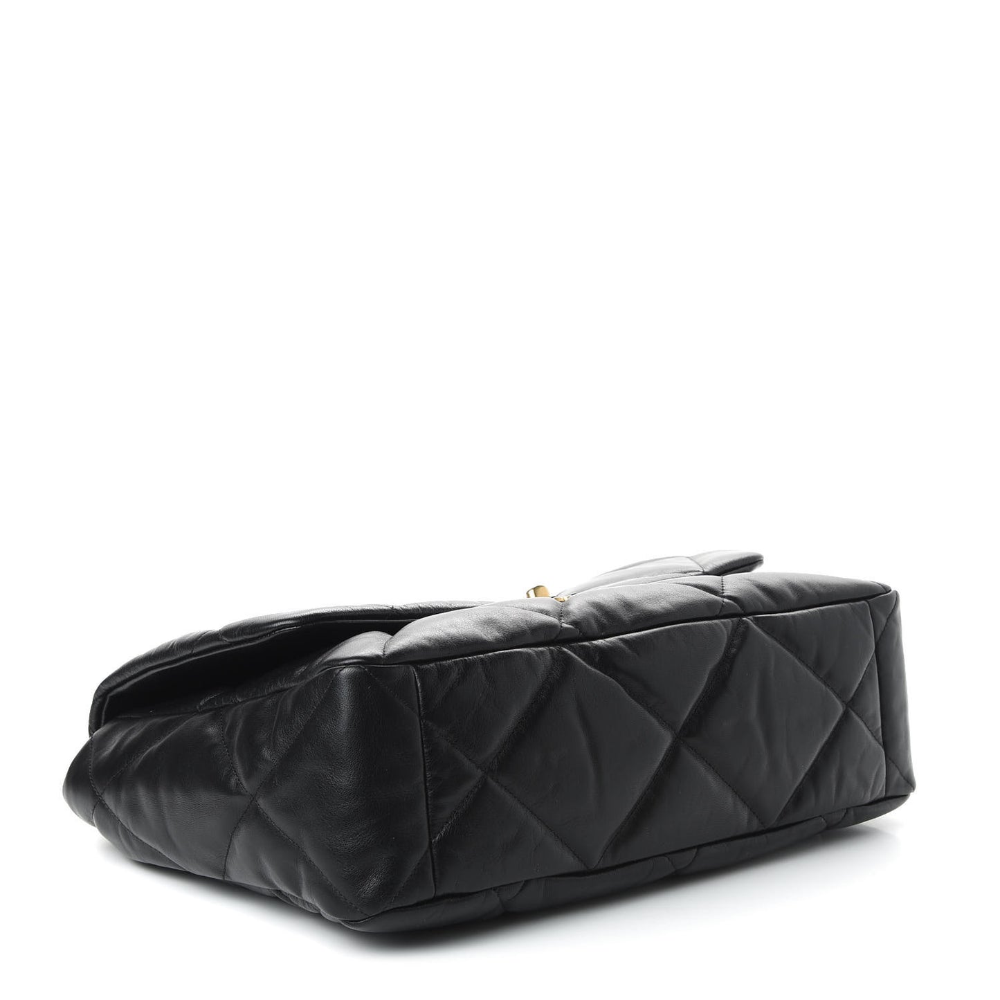 Goatskin Quilted Maxi 19 Flap Black