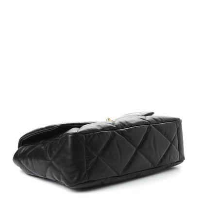 Chanel Goatskin Quilted Maxi 19 Flap Black 4 of 11