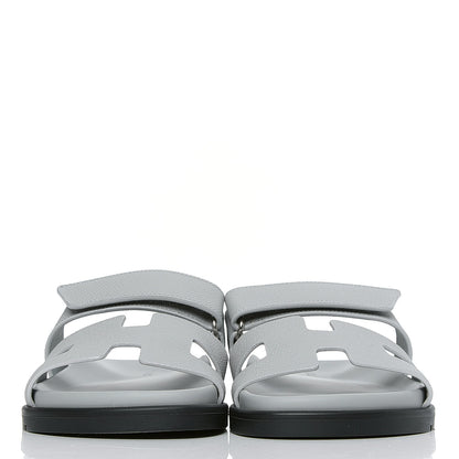 Hermes Epsom Womens Chypre Sandals 36 Bleu Glacier 2 of 4
