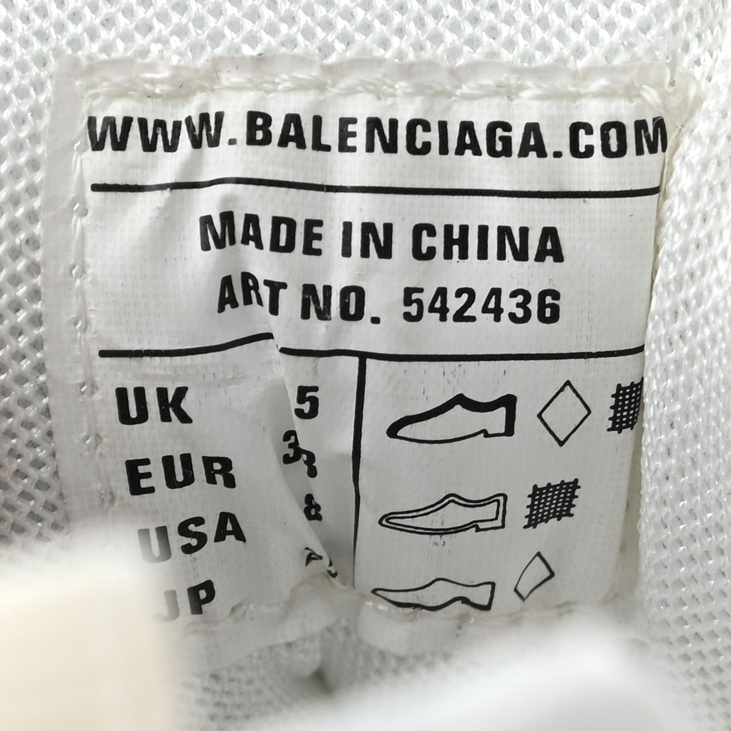 Balenciaga Mesh Nubuck Effect Fabric Glow in the Dark Womens Track Sneakers 38 White 6 of 7