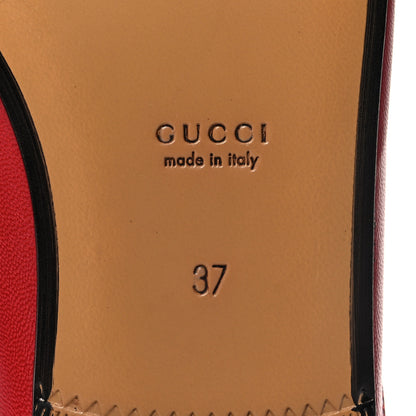 Gucci Malaga Kid Womens Princetown Slippers 37 Hibiscus Red 8 of 10