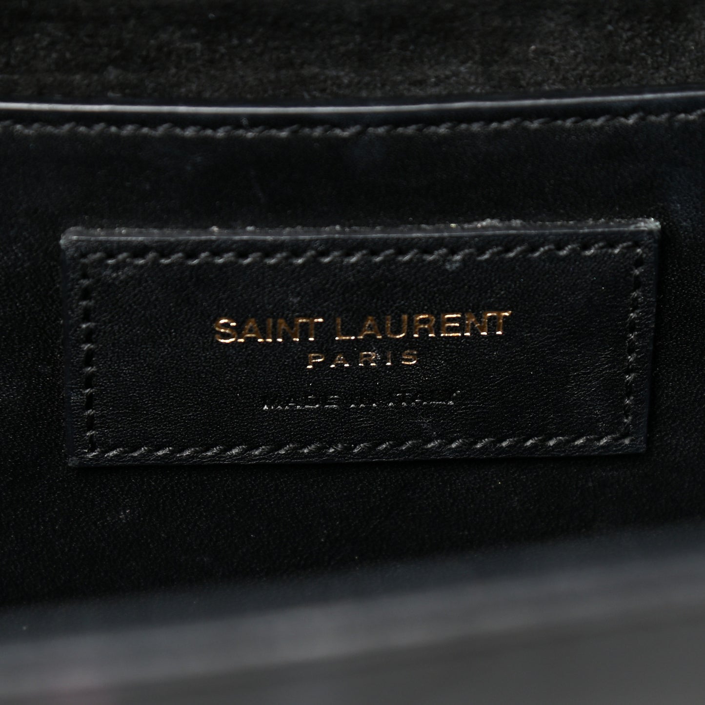 Smooth Calfskin Medium Classic Monogram Kate Tassel Satchel Black