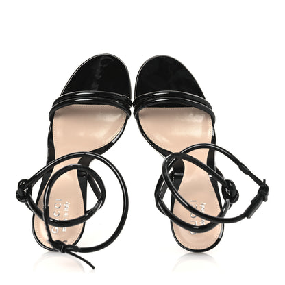Gucci Patent Lambskin Walma 105 Sandals 36.5 Black 4 of 24