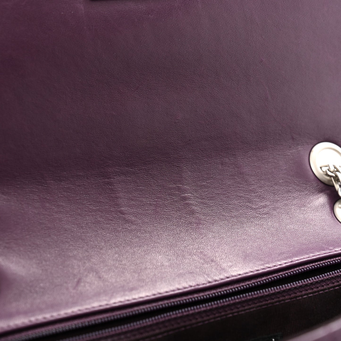 Lambskin Chocolate Bar Mademoiselle Flap Purple