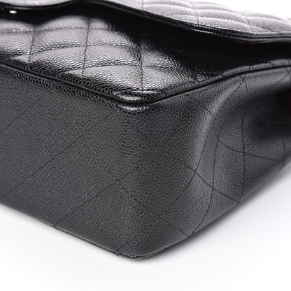 Chanel Caviar Quilted Jumbo Double Flap Black 9 of 11