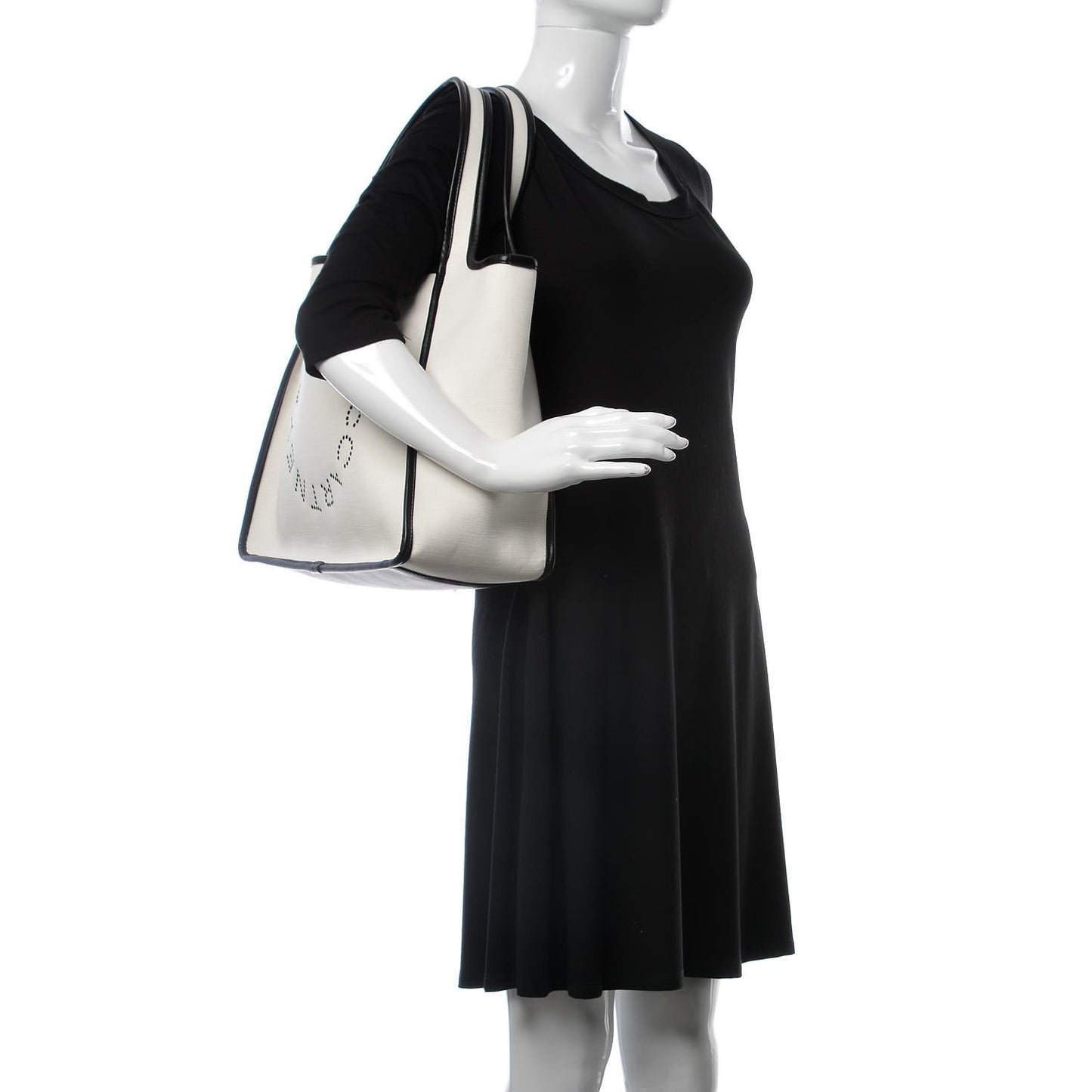 Eco Denim Logo Tote White
