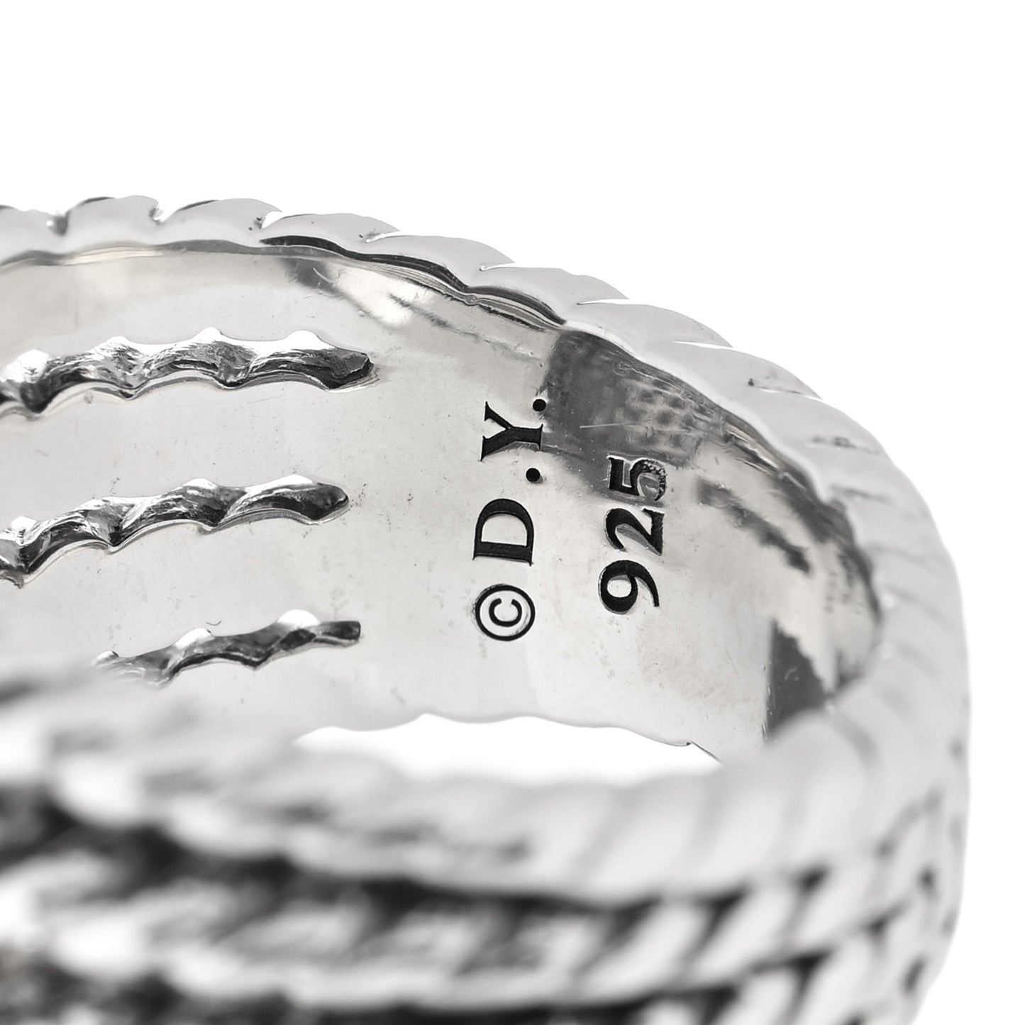 Sterling Silver Diamond 16mm Wheaton Ring 51 5.75