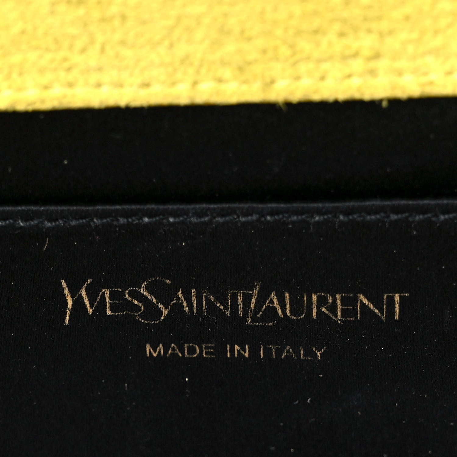Saint Laurent Patent Calfskin Monogram Large Belle De Jour Clutch Yellow 7 of 9