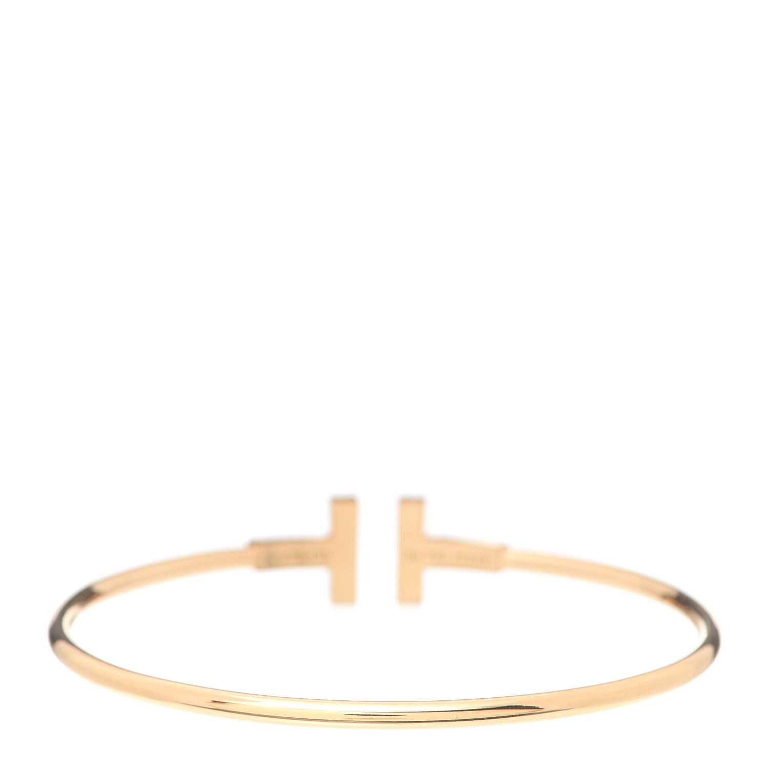 Tiffany 18K Yellow Gold Mother of Pearl T Wire Bracelet 3 of 5