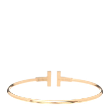 Tiffany 18K Yellow Gold Mother of Pearl T Wire Bracelet 3 of 5